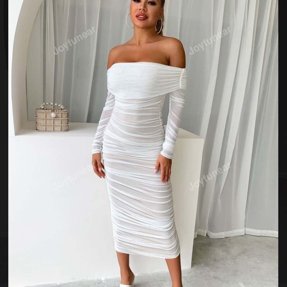 White Off-Shoulder Dress